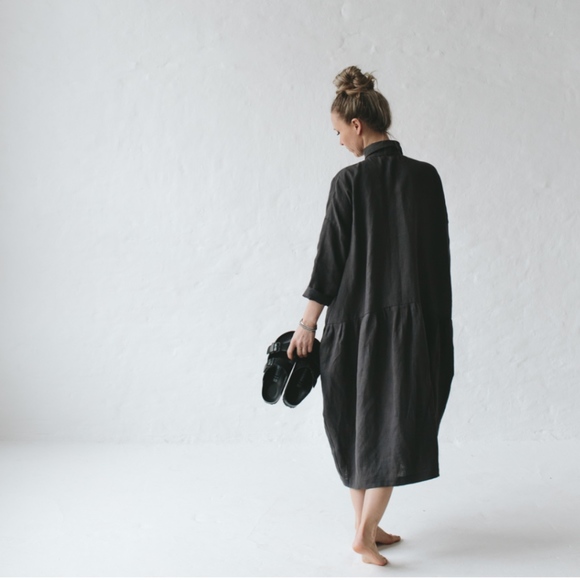 seaside tones linen dress